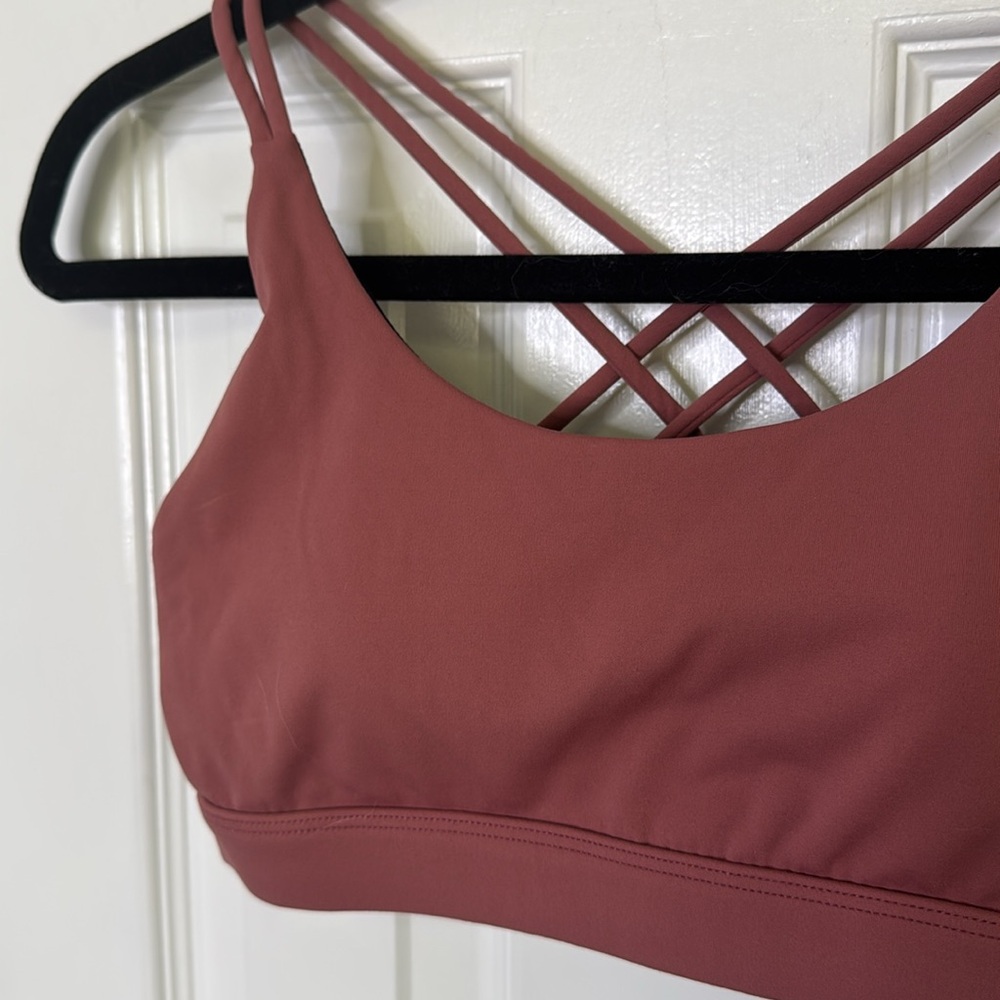 Pink Criss-Cross Strap Sports Bra - Picture 4 of 5